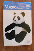 Vogue 9768, Panda Bear, Stuffed Toy, Linda Carr designer, Uncut Sewing Pattern