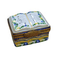 Yellow Light Blue Book Limoges box, hand-painted porcelain made in France
