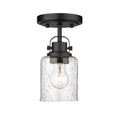 Z-Lite Kinsley Matte Black 1 Light Flushmount 340F1-MB