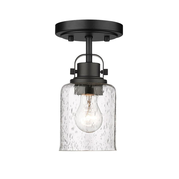 Z-Lite Kinsley Matte Black 1 Light Flushmount 340F1-MB