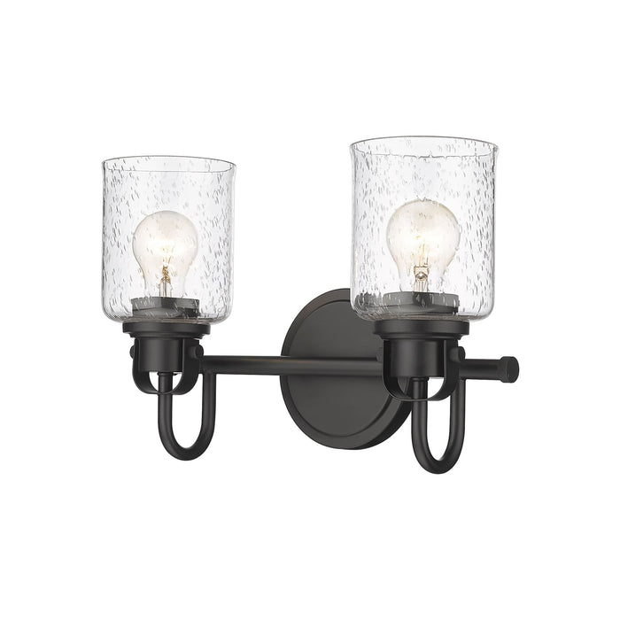 Z-Lite Kinsley Matte Black 2 Light Vanity 340-2V-MB - Bath & Vanity
