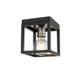 Z-Lite Kube Matte Black Brushed Nickel Flushmount 480F1-MB-BN - Flushmounts