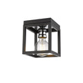 Z-Lite Kube Matte Black Chrome Flushmount 480F1-MB-CH - Flushmounts