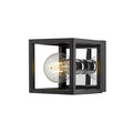 Z-Lite Kube Matte Black Chrome Wall Sconce 480-1S-MB-CH - Wall Sconces
