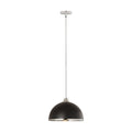 Z-Lite Landry Matte Black Chrome 1 Light Pendant 1004P14-MB-CH