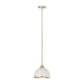 Z-Lite Landry Matte White Brushed Nickel 1 Light Pendant 1004P10-MW-BN